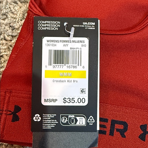 Under Armour Women's Crimson Sports Bra (M) NWT - Picture 4 of 5
